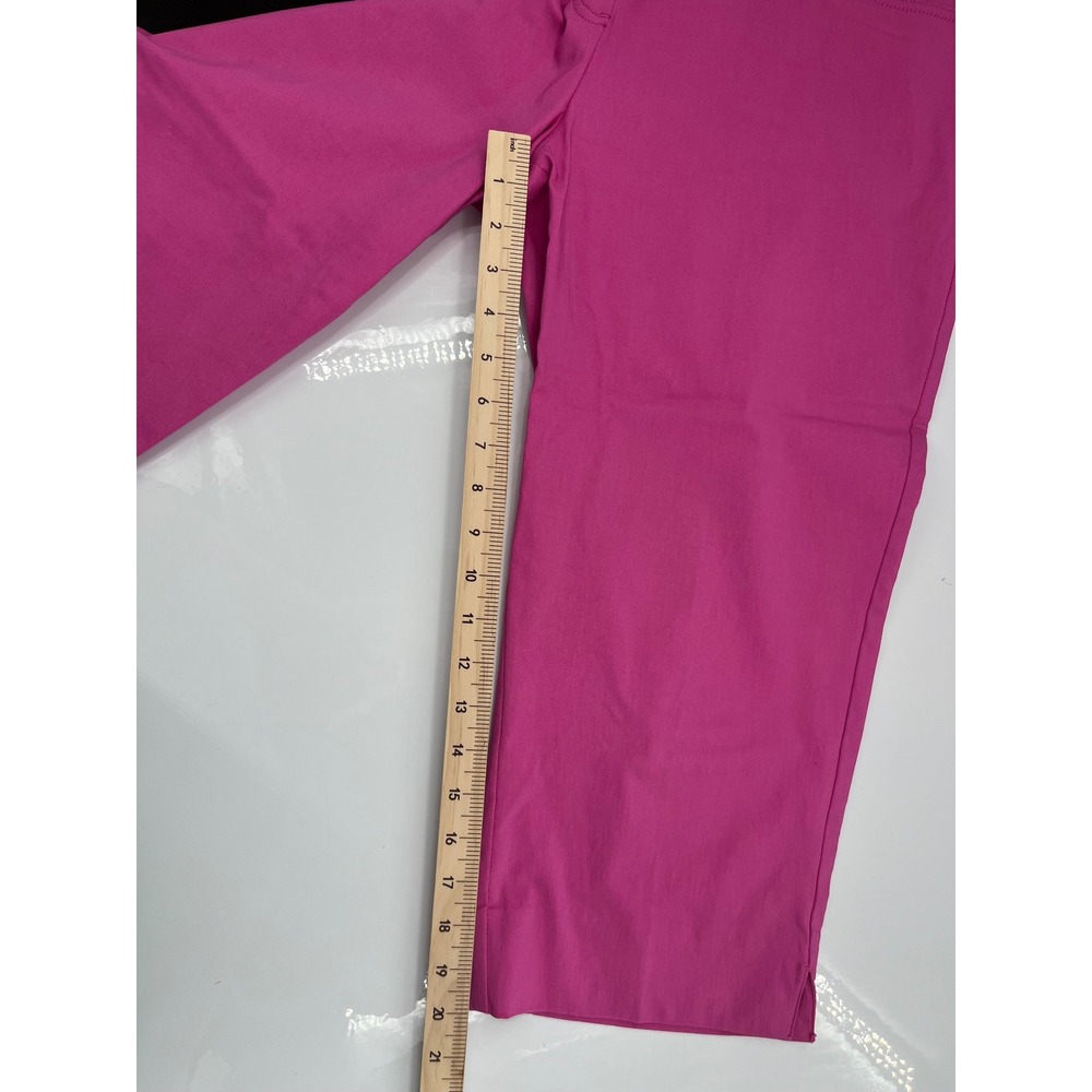 Ruby Rd Womens Pink Pull On Capri Pants Size 14 Cropped Stretch Trousers - Picture 6 of 8